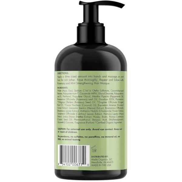 Mielle Rosemary Mint Strengthening Shampoo 12 oz - Image 2
