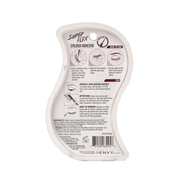 I-Envy by Kiss Super Flex Eyelash Adhesive Rubber Type Glue Black KPEG07 0.18 oz - Image 4